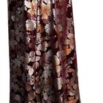 Vintage Metallic Floral Burgundy A Line Skirt Size M Knee Length Velour Y2K 00s Size M Photo 3