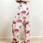 Urban Outfitters Pins & Needles White Floral High Rise Split Tulip Leg Pants Photo 3