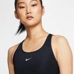 Nike Womens Sz M Dri-Fit Swoosh Logo Medium Support Sports Bra Photo 0