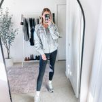 VINTAGE Holloway Finishline Silver Gray Bomber Windbreaker Jacket Size L Photo 11