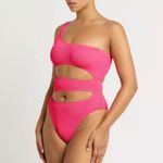 NWT Bond Eye Neon Azalea Pink Rico‎ Cutout One Shoulder One Photo 7