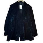 PowerSutra Velour Velvet Finnish‎ Jacket Women Sz 11XL Black Office Holiday New Photo 0