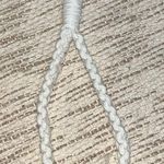 Homemade Macrame Wristlet Lanyard Keychain White Photo 0