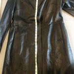 EXPRESS womens long 100% genuin leather coat size 13/14 Photo 7