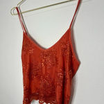 Heart & Hips 🆕 Heart Hips Rust Colored Lace Tank Photo 3