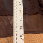 Carlisle  Vtg Sheer Whimsigoth Top w Ruffles w Silk Cami Chocolate Brown Blue 8 Photo 9