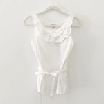 J.Crew Cotton Poplin Tie Waist Ruffled Petal Top Photo 2