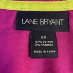 Lane Bryant  Shirt Size‎ 20 Hot Pink Button Up Long Sleeve Stretch Cotton Blouse Photo 4