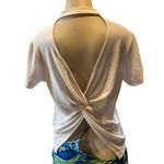 Hudson  Women's Size Small Twist Back Top White Blouse Stretch Cutout NWT Photo 1