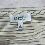 Haven Well Within Striped T Shirt Dress Casual Jersey Knit Pocket Midi Women M Gray Size M Photo 1