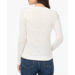 J.Crew NWOT White Cotton Teddie sweater Size XS Long Sleeve Causal Classic Photo 1