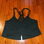 Aerie  flowy forest green cropped tank size large Photo 0
