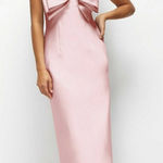 Alfred Sung  D859 Strapless Bow Column Gown Ballet Pink 8 Photo 0