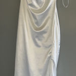 Windsor  Dress Midi Satin White Photo 0