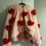 Sugar Thrillz Pink Jacket with Red Heart Accents Size L Photo 1