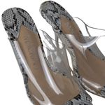 MACKIN J Clear Heels Point Toe Transparent Mule Open Toe Slip On Stiletto Silver Size 8 Photo 1