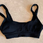 Aerie  Midnight Black Ribbed Bralette Photo 0