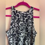 Athleta Santorini Indigo Floral Tropical High Neck Travel Tank Dress XS Photo 3