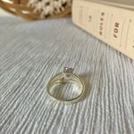 Double Heart Pink Purple Promise Ring Vintage “Jolie” Silver Triple Shank Femme Jewelry Photo 6