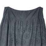 Sundance  Black Eyelet Roslin Cotton Button Front Midi Skirt, XL Photo 6