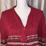 Carly St Claire red tassel full zip cardigan sweater Size XL Photo 1