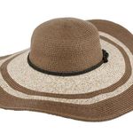 Angela & William Women Sun Beach Big Brim Floppy Hat UV UPF50 NWOT Tan Photo 0