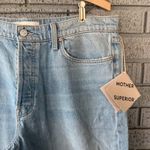 NWT MOTHER Down Low Enchanter Sneak Jean in Home on the Range Blue Size 34 Photo 2