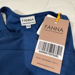 NEW Fanna Gamma Blue Polewear Pole Swim Top Peekaboo Cutout Sport Bra XS Photo 3