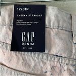 Gap  Jeans Womens 12/31 Pink Blue Tie Dye Denim High Rise Jeans Cheeky Straight Photo 7
