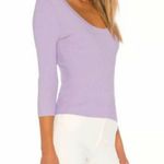 ALC Frank A.L.C. Brendan Stretchy Long Sleeve Ribbed Shirt Lilac Purple Size Small Spring Photo 1