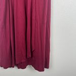 Garnet Hill Women's Gathered Waist Dress Burgundy Sz M Photo 2