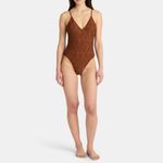 No Boundaries NWT - Elegant Textured One Piece Cheeky Swimsuit. Photo 4
