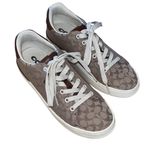 Coach Signature Low Top Sneaker Size 6 Tan Beige Brown Photo 2
