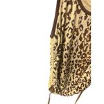 Southpole Tank Top Women's XL Animal Print Leopard Sleeveless Gold Foil Y2K Photo 3