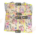 Metaphor  Women's One-Sided Floral Stripe Beige Shirt Sz Large Casual Summer Photo 7