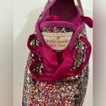 Kate Spade Keds X Fuchsia Multi Color Glitter Ribbon Tie Sneakers 6 Photo 6