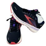 Brooks WOMENS ADRENALINE GTS 22 RUNNING SHOES SIZE 8.5 B BLACK /PURPLE/ ORANGE Photo 3