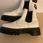 Dr. Martens  women white leather platform chelsea Quad boots size 11 Photo 14