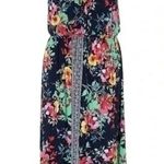 Robbie Bee  | Navy Garden Floral Sleeveless Floor Length Maxi Dress Plus Size 20 Photo 0