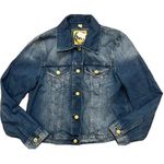 Michael Michael Kors Women's Denim Gold Button Jacket Size Large SKU#C24390 Photo 0