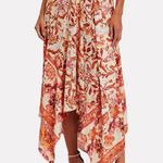 $498 NEW AMUR Nova Paisley Silk Wrap Maxi Skirt Size 4 Pink Photo 1