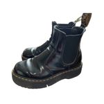 Dr. Martens 2976 Quad Black Patent Leather Chelsea Boots Platform Size 7 Photo 9