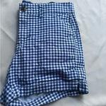Old Navy Navy Blue Gingham Bermuda Shorts Photo 2