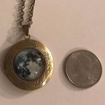 Moon Photo Locket Long Necklace. New Multiple Photo 4