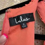 Lulus  Love Poem bright coral orange lace mini dress, size S, NWT Photo 6