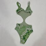 Aerie  Green Tie Dye Cut Out One Piece Swimsuit Women’s Small Photo 1