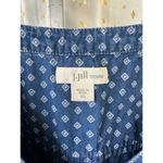 J. Jill Denim 100% Cotton Chambray Diamond Print V Photo 4