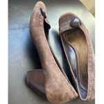 90s Vintage Franco Sarto Womens Suede Leather Slip on Button Mary Janes sz 9 Y2K Brown Photo 9