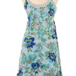 Free People Floral Motif Acid Wash Print Blue Cocktail Dress Size M Photo 1