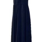 Morilee Madeline Gardner Navy Blue Gown Womens 2 High Halter Chiffon A Photo 0